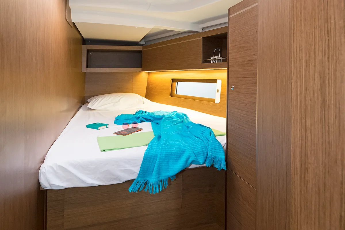 Cabin on Rebekka Blue, a Beneteau Oceanis 46.1 sailboat at Municipal Unit of Rhodes, Greece