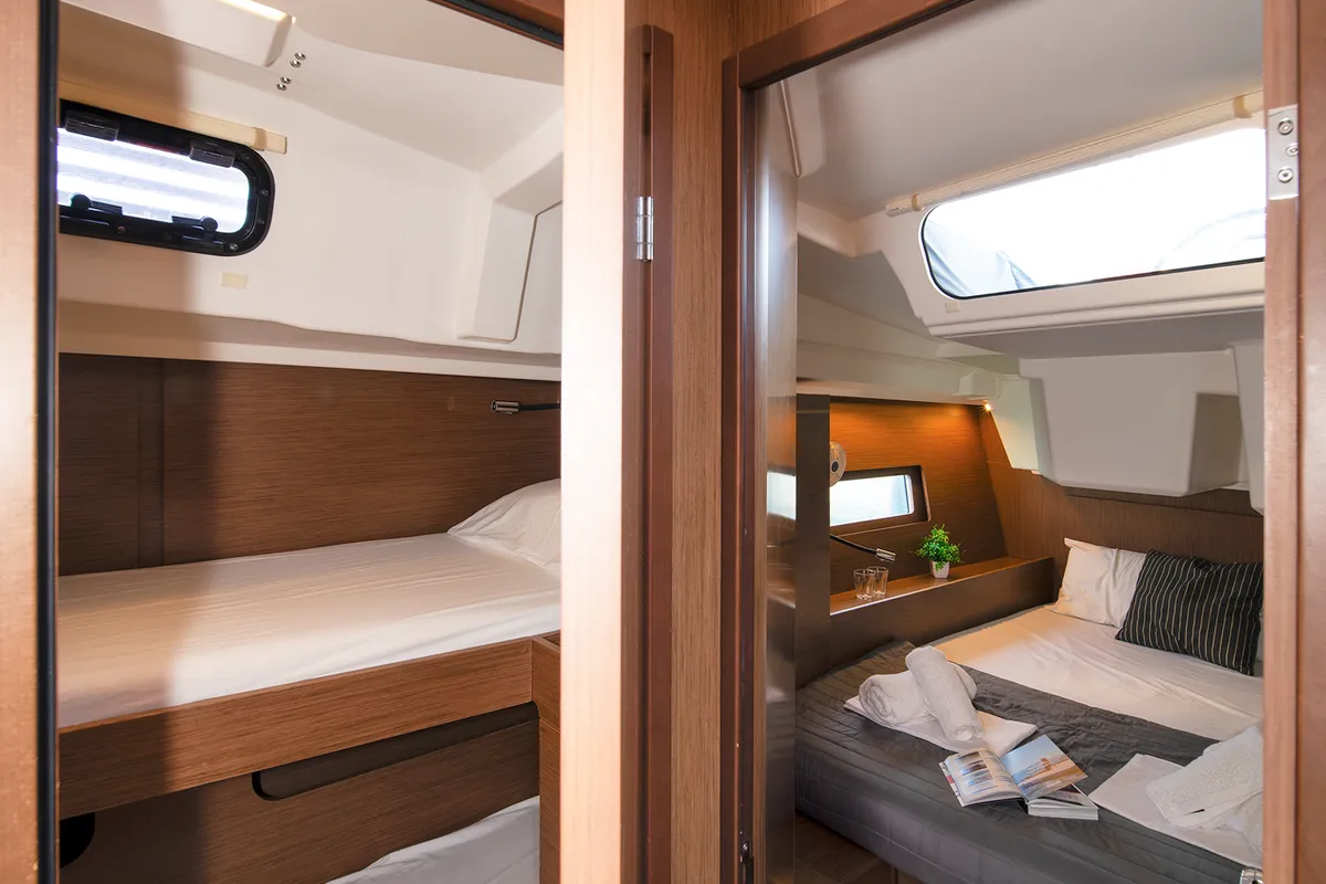 Cabin on Rebekka Blue, a Beneteau Oceanis 46.1 sailboat at Municipal Unit of Rhodes, Greece