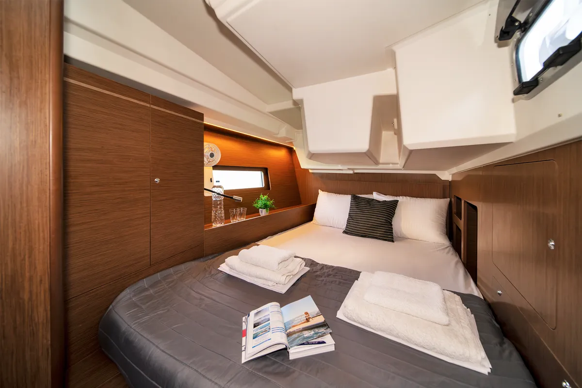 Cabin on Rebekka Blue, a Beneteau Oceanis 46.1 sailboat at Municipal Unit of Rhodes, Greece