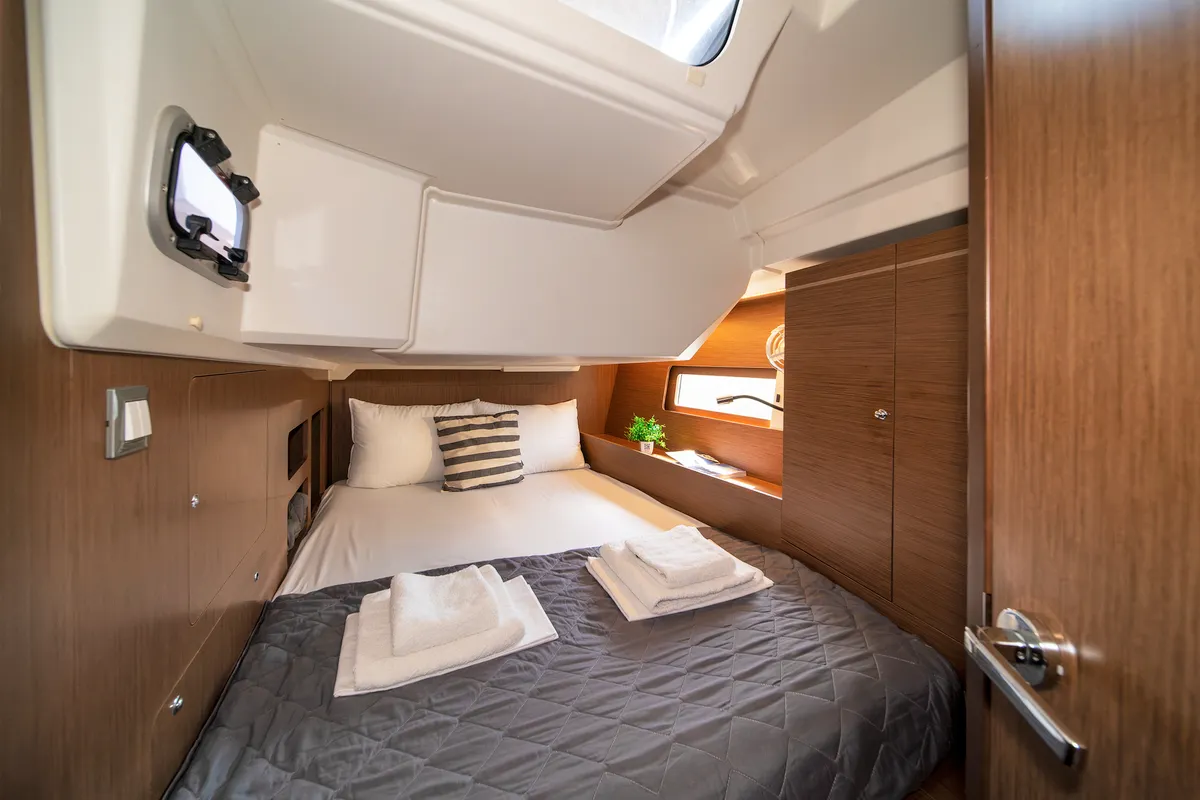 Cabin on Rebekka Blue, a Beneteau Oceanis 46.1 sailboat at Municipal Unit of Rhodes, Greece