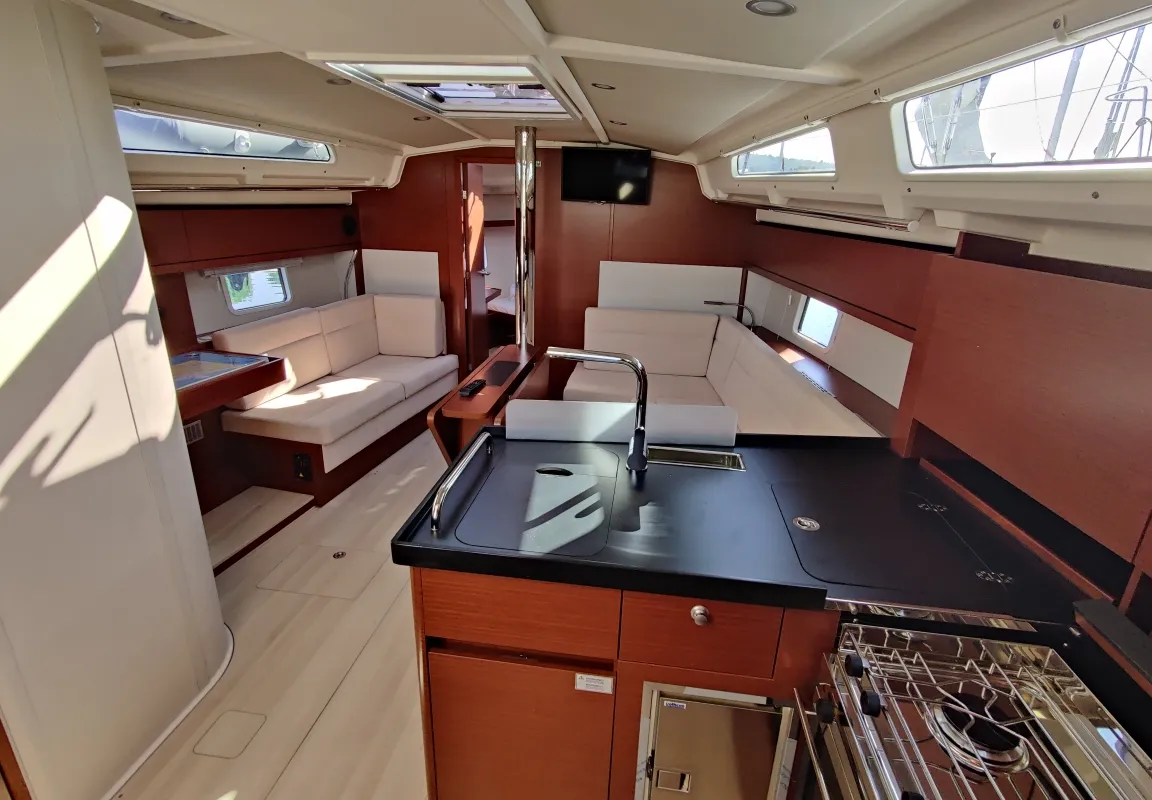 Galley of Tina, a Hanse 418 sailboat at Općina Sukošan, Croatia