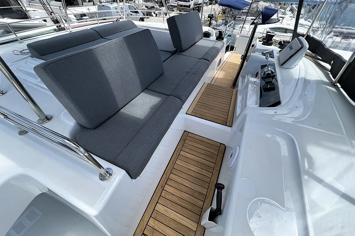 Cockpit of MPLE (air condition, generator, water maker) , a Lagoon 46 catamaran at Athens, Greece
