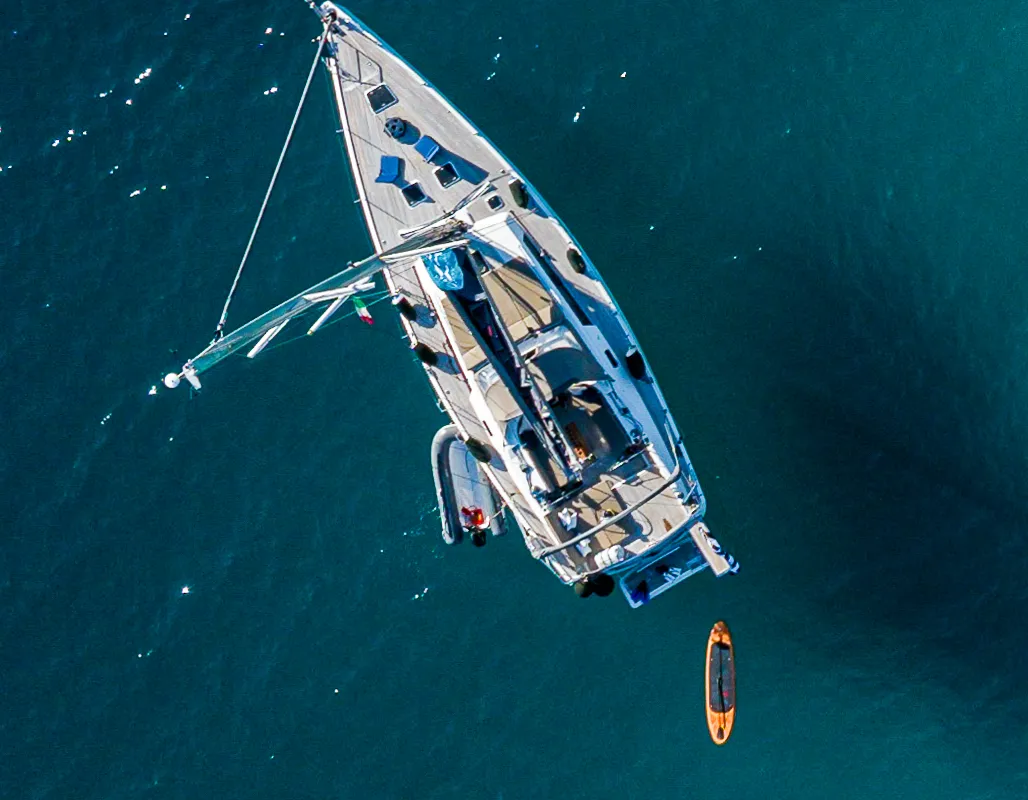 Exterior view of Yannis 65 s, a Hanse 540e sailboat at Athens, Greece