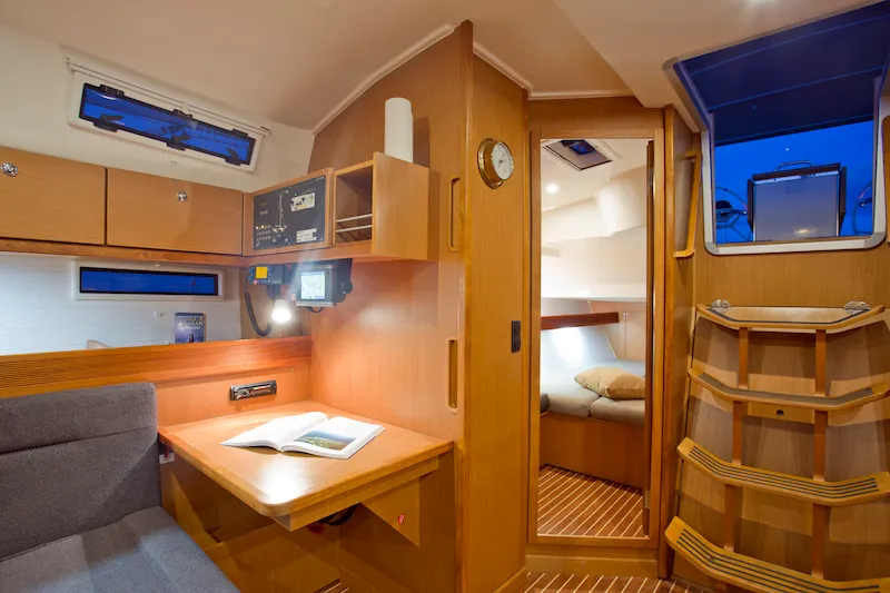 Salon of Bonata, a Bavaria Cruiser 45 sailboat at Grad Šibenik, Croatia
