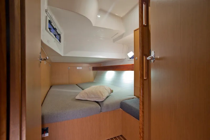 Cabin on Bonata, a Bavaria Cruiser 45 sailboat at Grad Šibenik, Croatia