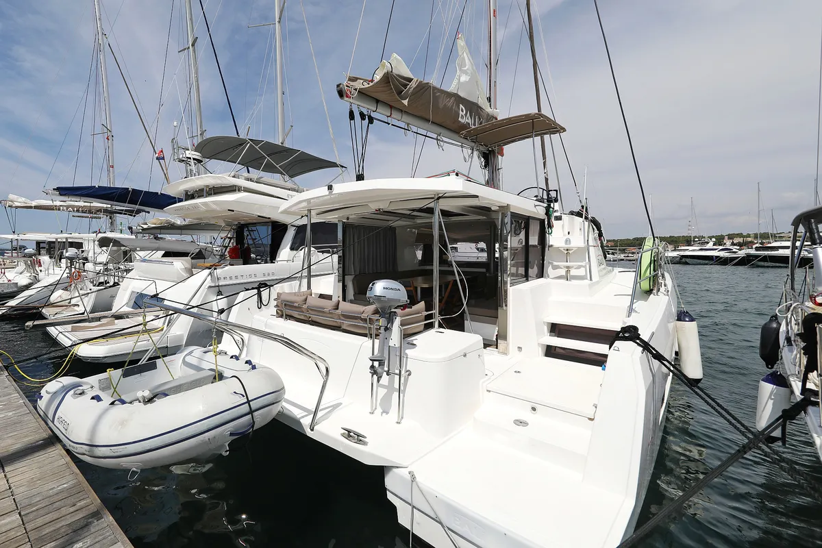 Sea Lounge, a Bali 4.1 catamaran at Grad Biograd na Moru, Croatia