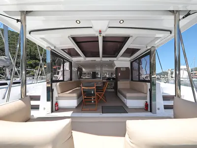 Sea Lounge, a Bali 4.1 catamaran at Grad Biograd na Moru, Croatia