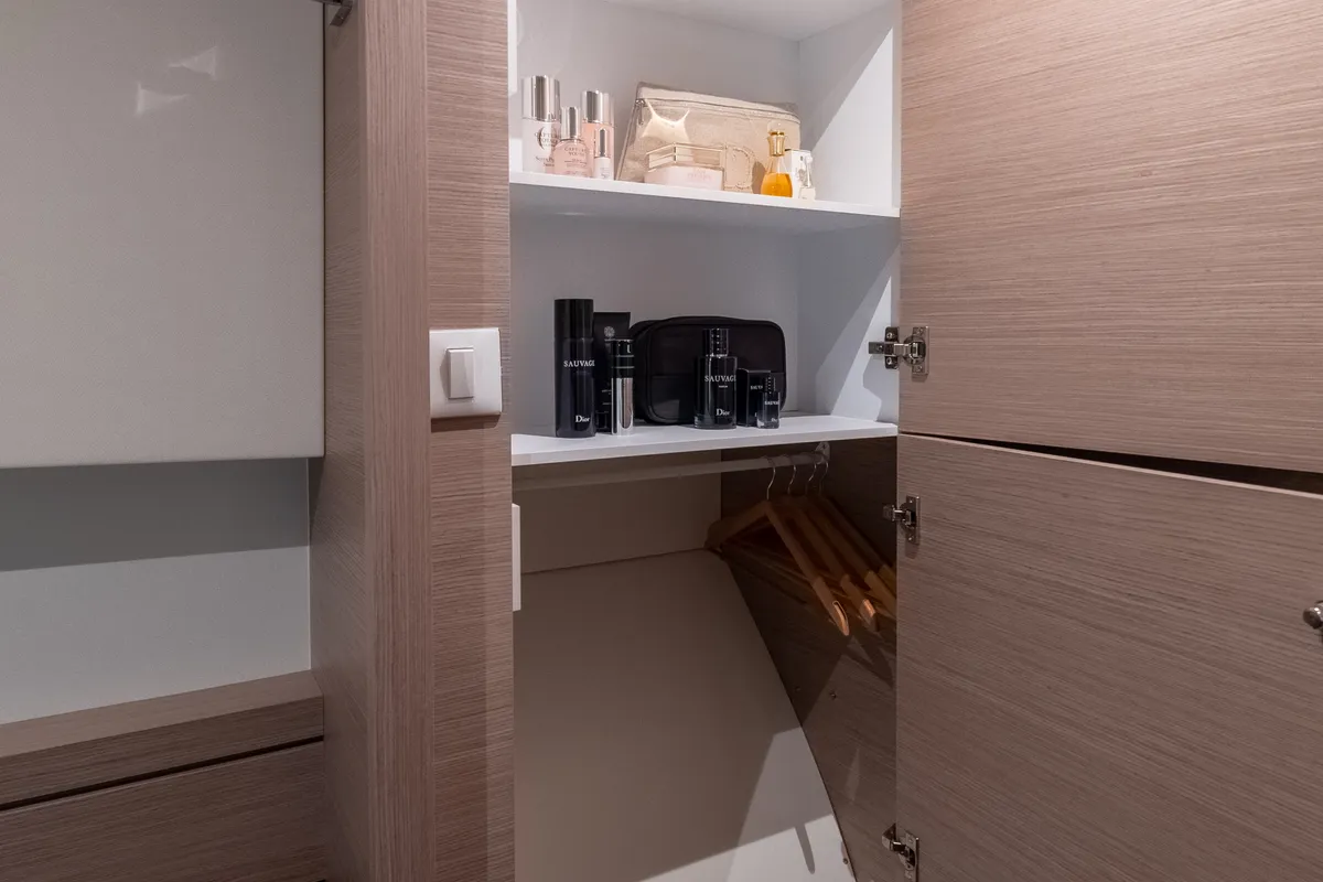 Cabin on Sissy, a Fountaine Pajot Astréa 42 catamaran at Municipal Unit of Lefkada, Greece