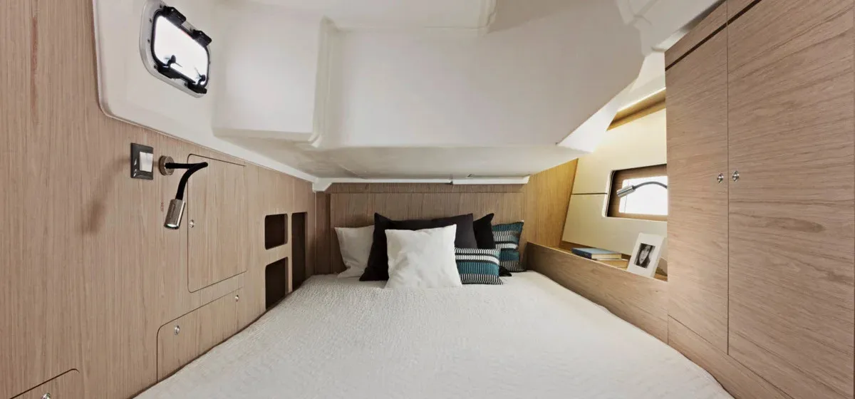 Cabin on Beneteau Oceanis 46.1, a sailboat at Marigot, France