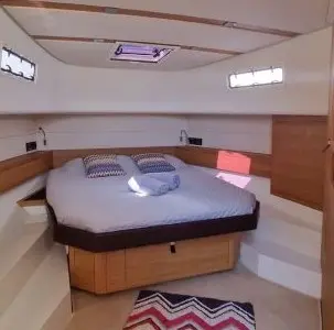 Cabin on Pardo 43, a Pardo 43 motorboat at Grad Opatija, Croatia