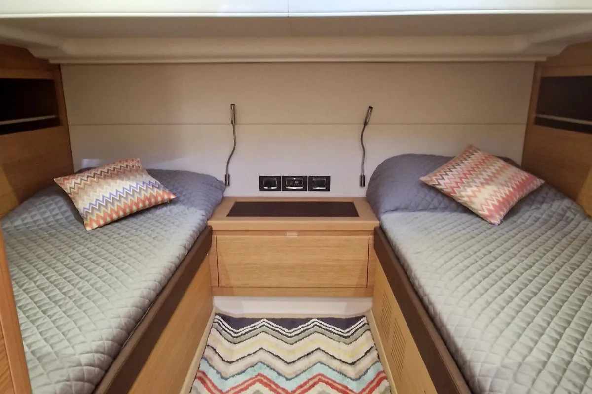 Cabin on Pardo 43, a Pardo 43 motorboat at Grad Opatija, Croatia