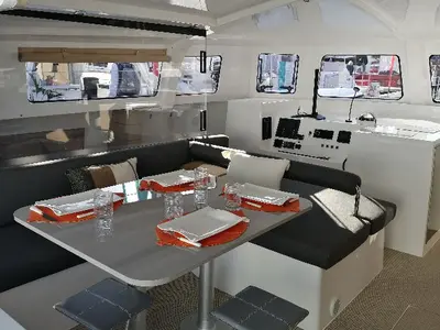 Salon of Evidence, a NEEL 43 sailboat at Toulon, France
