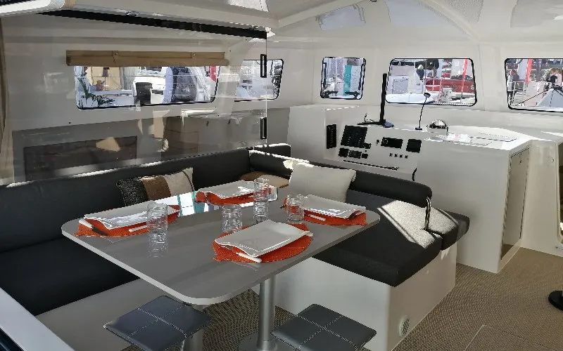 Salon of Evidence, a NEEL 43 sailboat at Toulon, France