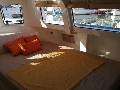 Cabin on Evidence, a NEEL 43 sailboat at Toulon, France