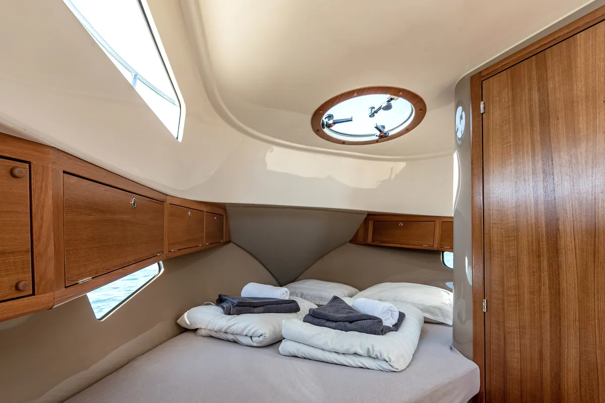 Salon of Leidi 800R, a motorboat at Pula, Croatia