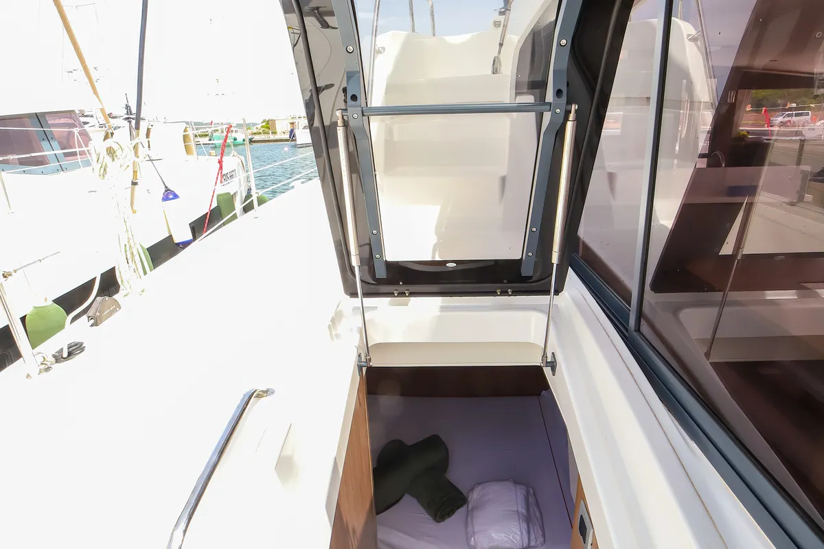 Cabin on Avocado, a Bali 4.6 catamaran at Olbia, Italy