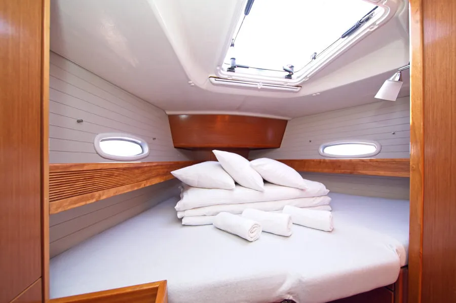 Cabin on MH 22, a Bavaria 51 Cruiser sailboat at Murter, Croatia