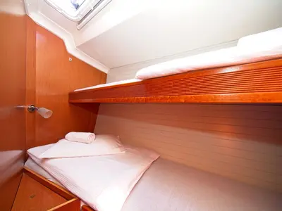 Cabin on MH 22, a Bavaria 51 Cruiser sailboat at Murter, Croatia