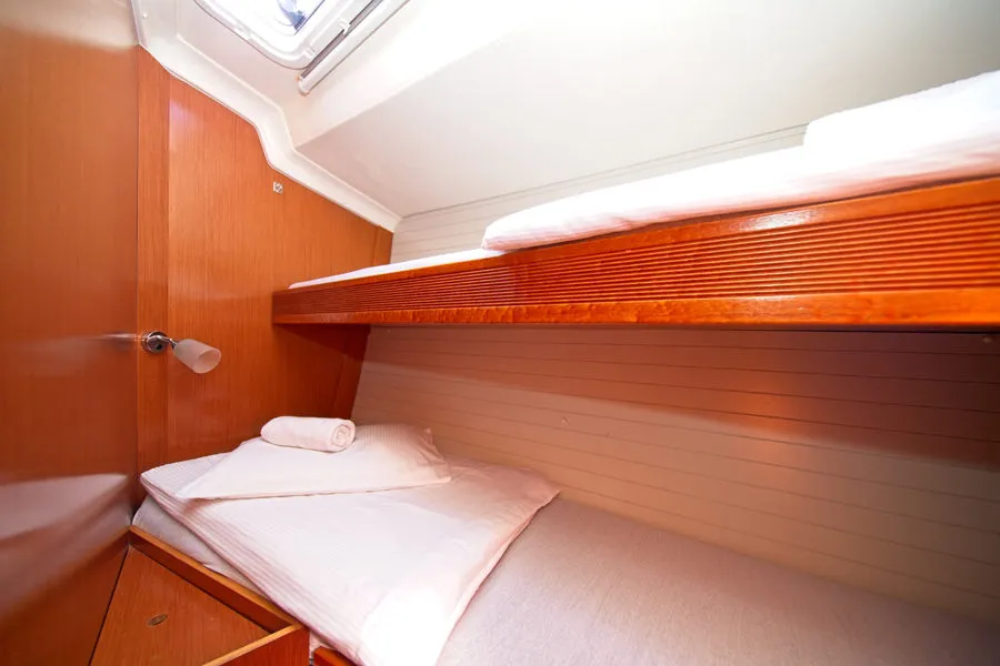 Cabin on MH 22, a Bavaria 51 Cruiser sailboat at Murter, Croatia