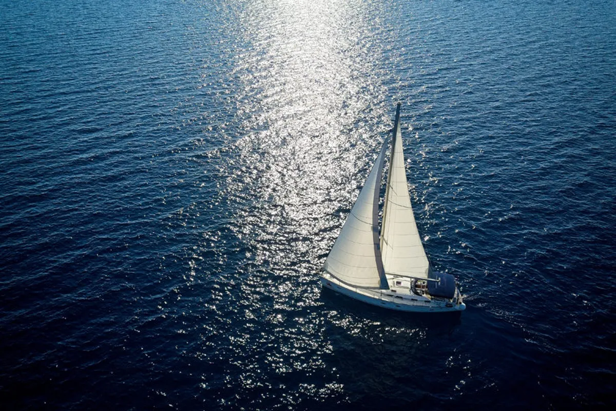 Exterior view of MH 22, a Bavaria 51 Cruiser sailboat at Murter, Croatia