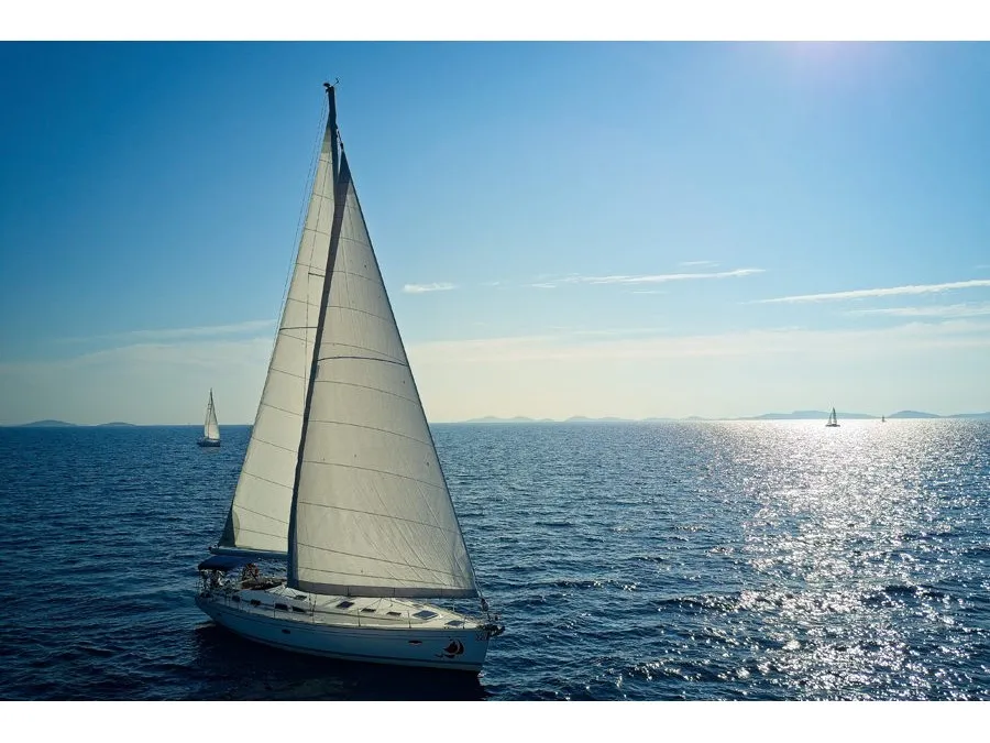 Exterior view of MH 22, a Bavaria 51 Cruiser sailboat at Murter, Croatia