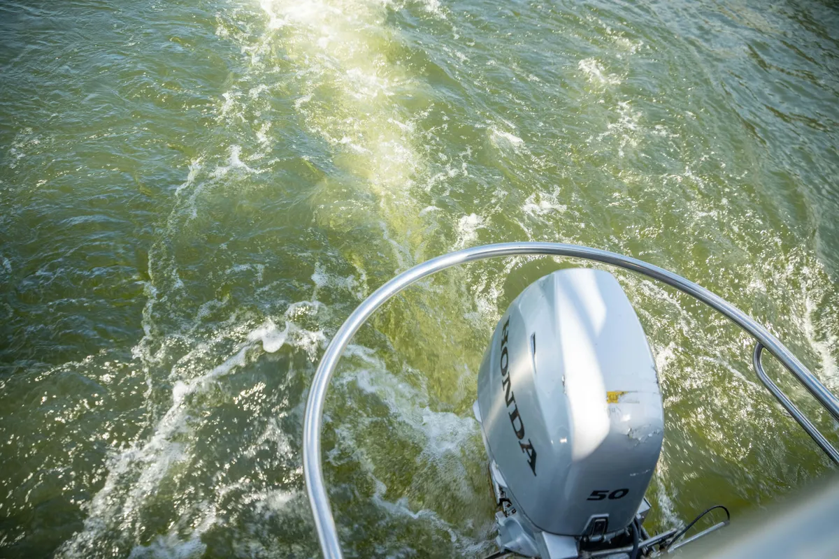 Miami, a Woma D13 motorboat at Fürstenberg/Havel, Germany