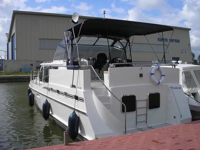 Exterior view of Emma, a Gulet Hibo 1300 motorboat at Woudsend, Netherlands