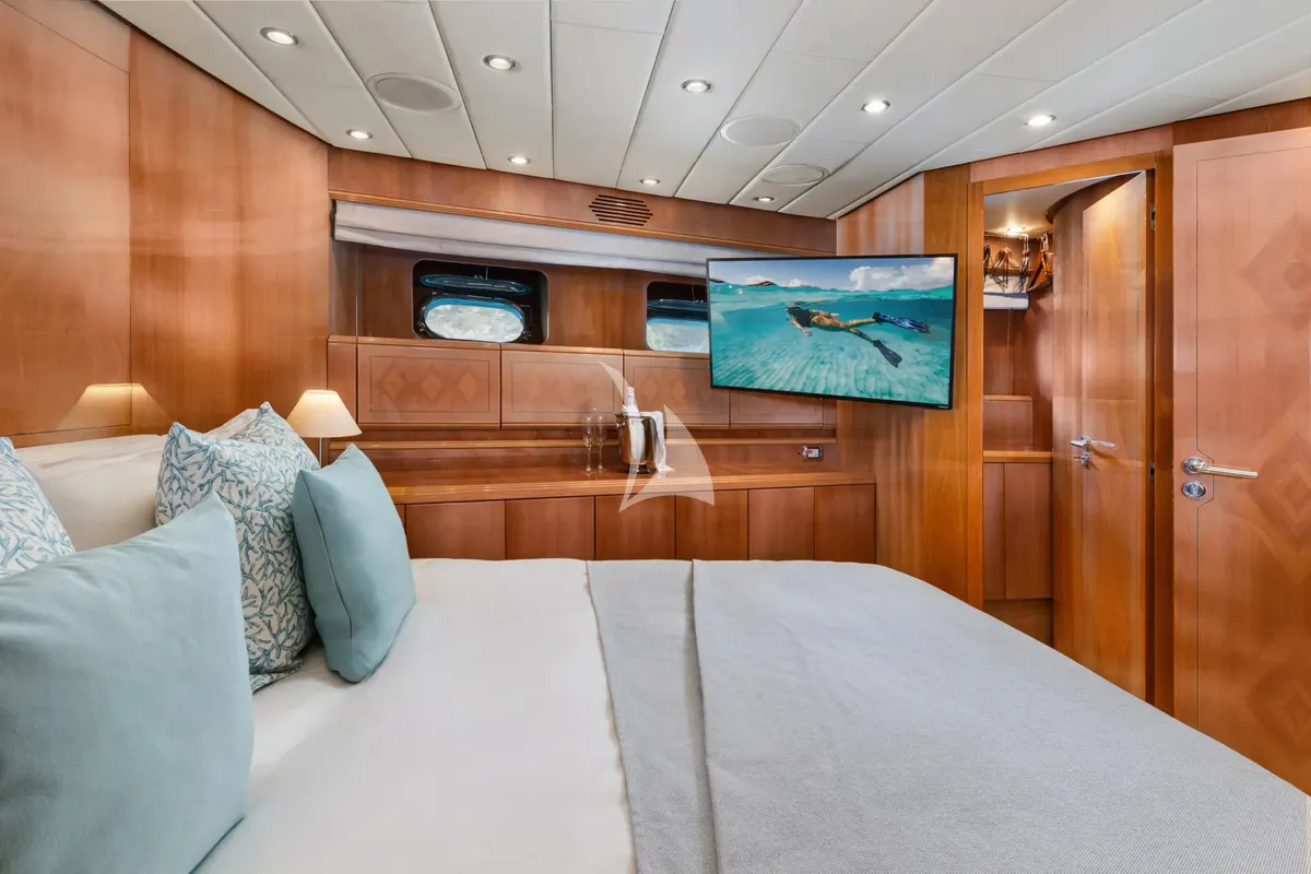 Cabin on Dream, a Gulet Arno Leopard 27 motor yacht at Athens, Greece