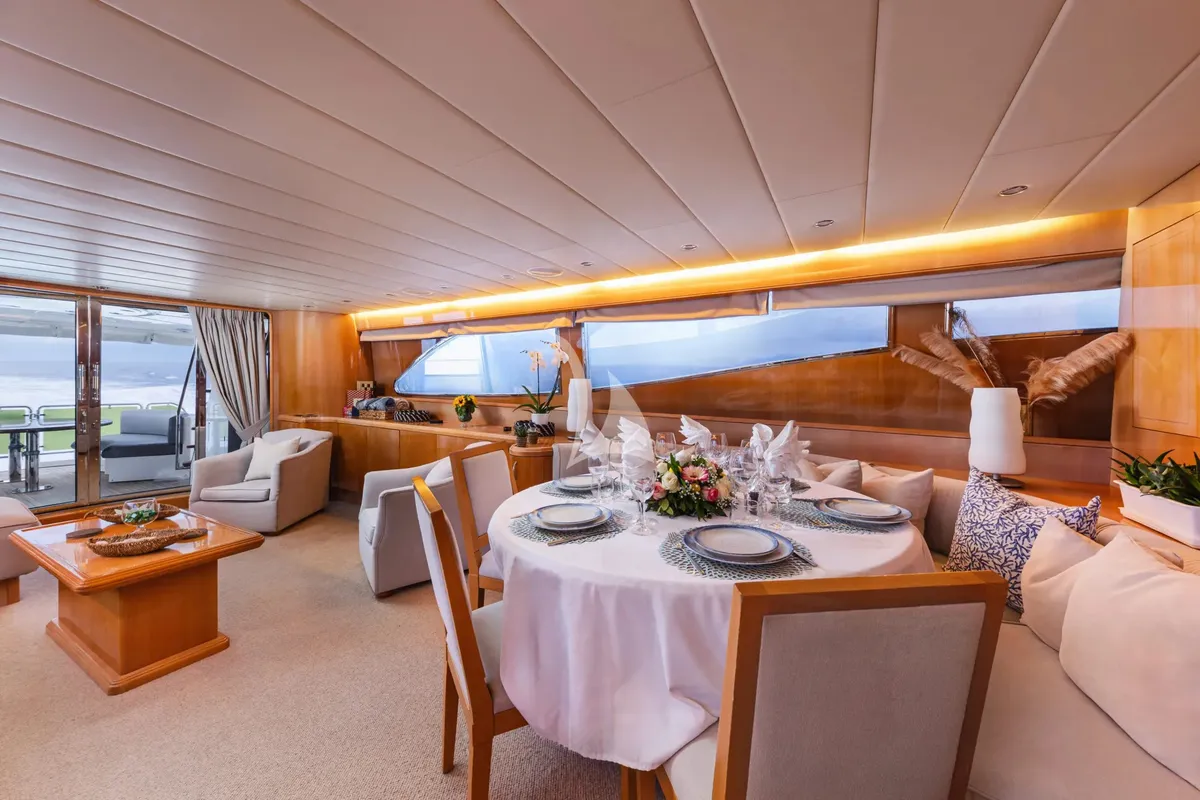 Salon of Dream, a Gulet Arno Leopard 27 motor yacht at Athens, Greece