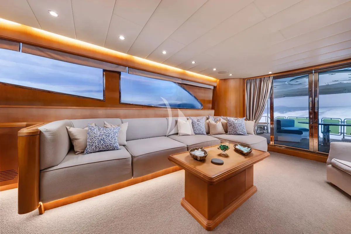 Salon of Dream, a Gulet Arno Leopard 27 motor yacht at Athens, Greece
