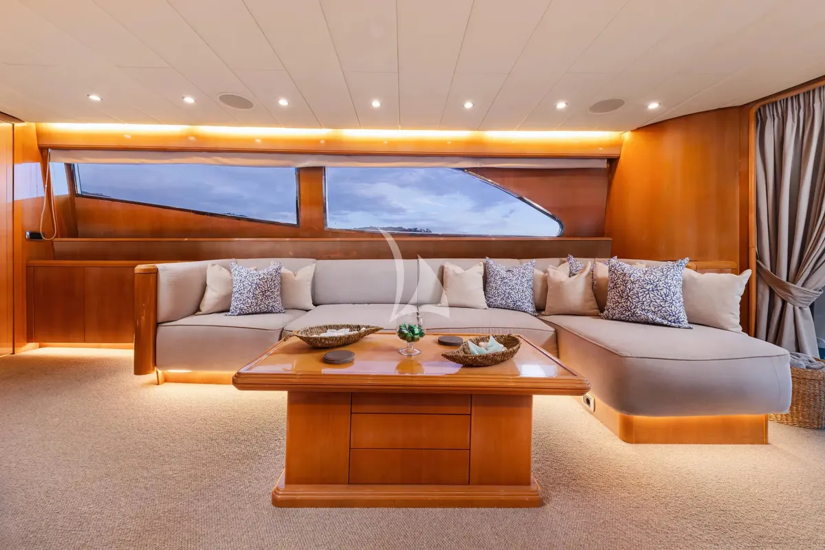 Salon of Dream, a Gulet Arno Leopard 27 motor yacht at Athens, Greece