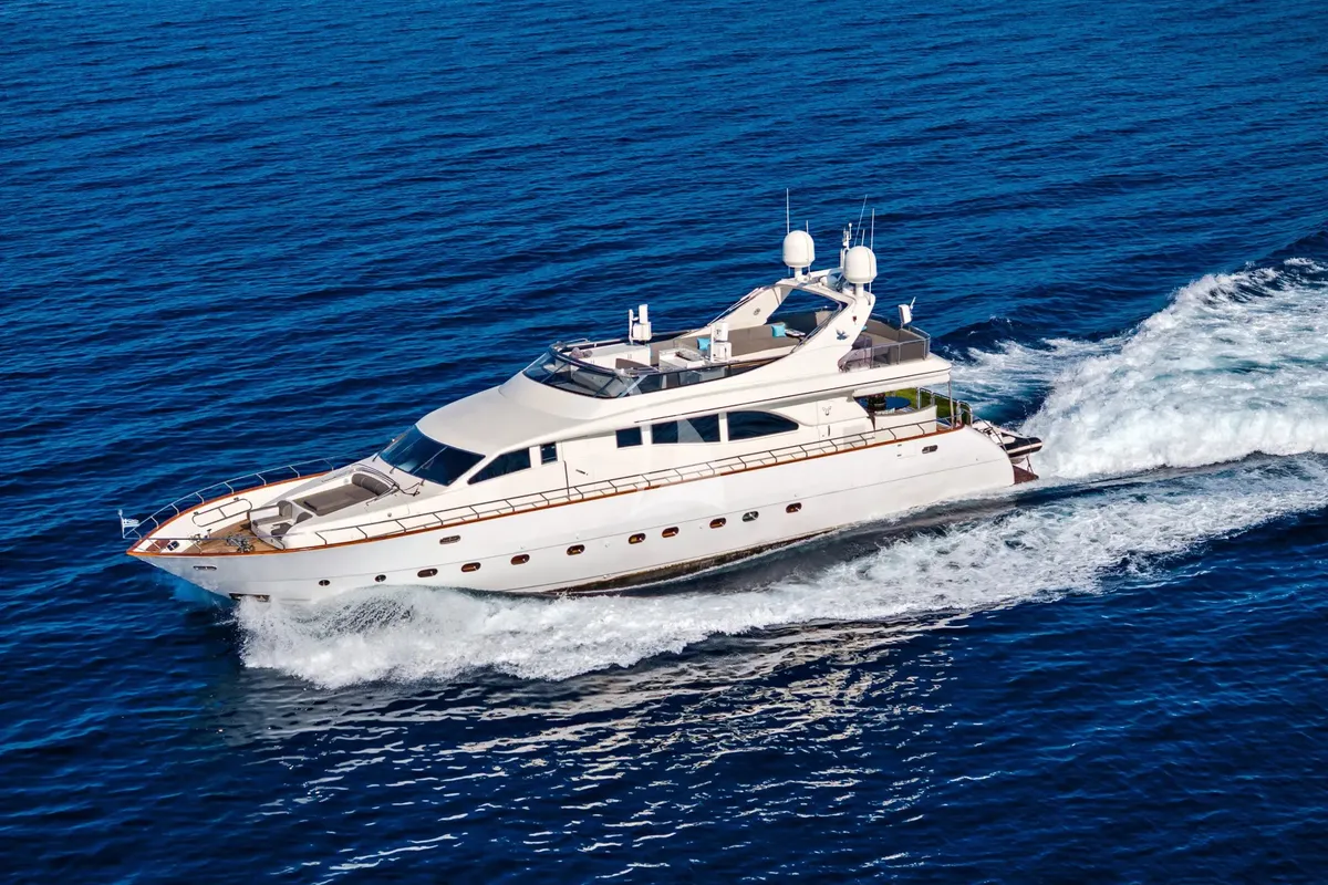 Exterior view of Dream, a Gulet Arno Leopard 27 motor yacht at Athens, Greece