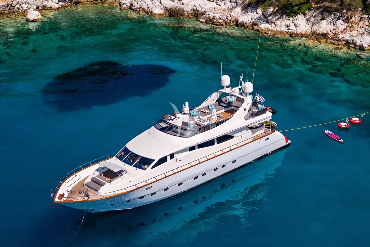Exterior view of Dream, a Gulet Arno Leopard 27 motor yacht at Athens, Greece
