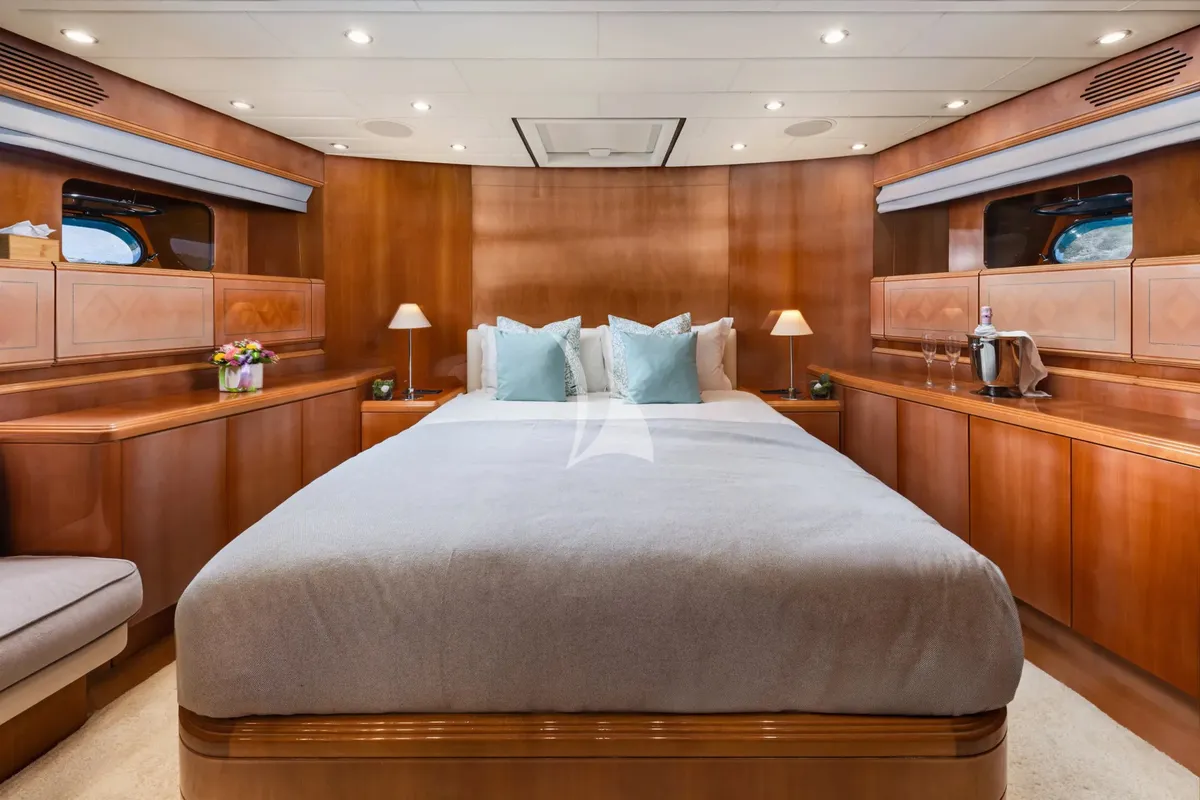 Cabin on Dream, a Gulet Arno Leopard 27 motor yacht at Athens, Greece