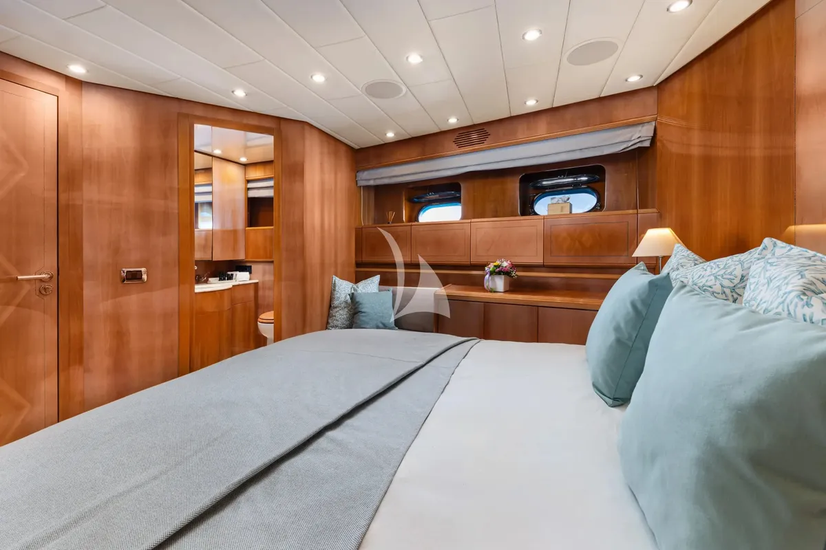 Cabin on Dream, a Gulet Arno Leopard 27 motor yacht at Athens, Greece