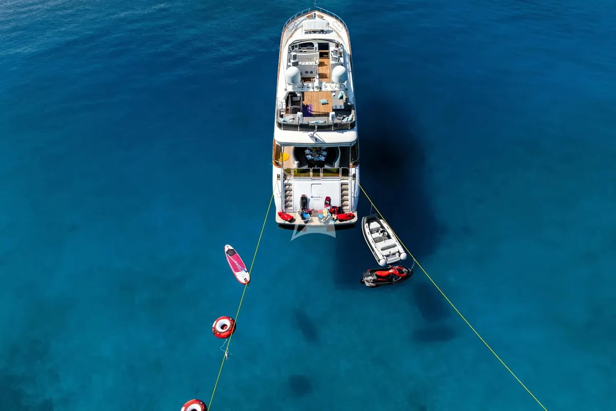 Exterior view of Dream, a Gulet Arno Leopard 27 motor yacht at Athens, Greece