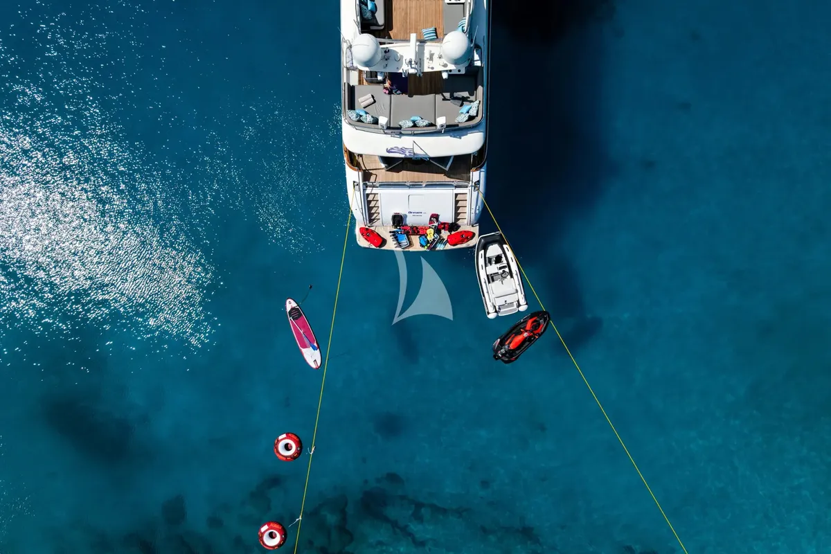 Exterior view of Dream, a Gulet Arno Leopard 27 motor yacht at Athens, Greece