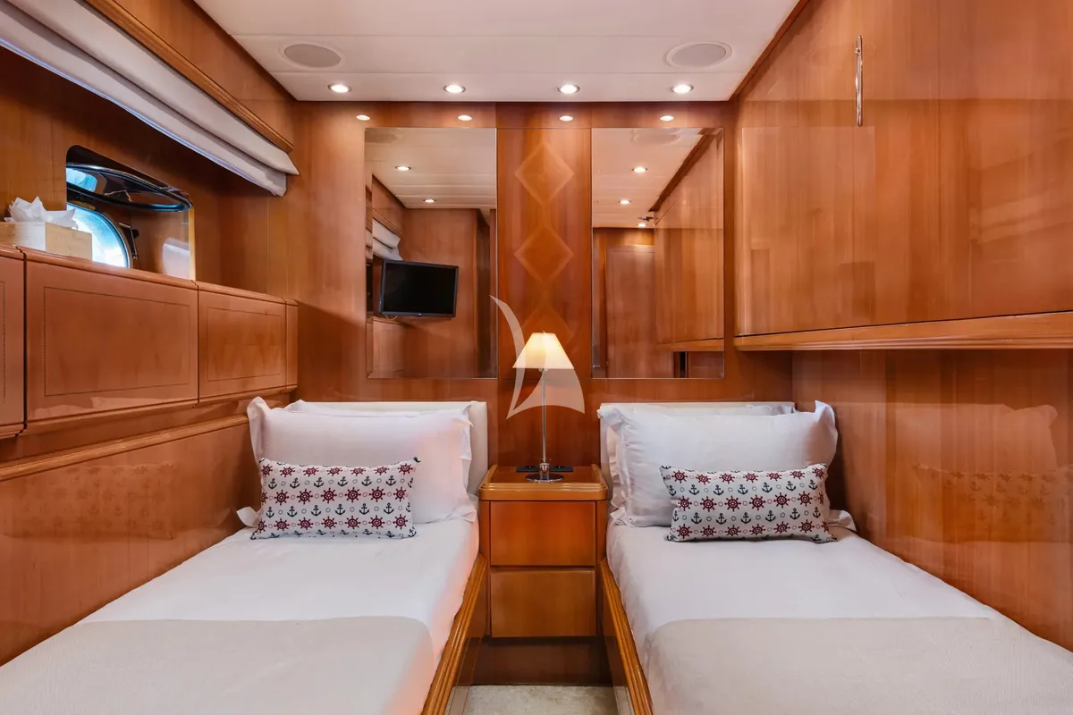Cabin on Dream, a Gulet Arno Leopard 27 motor yacht at Athens, Greece