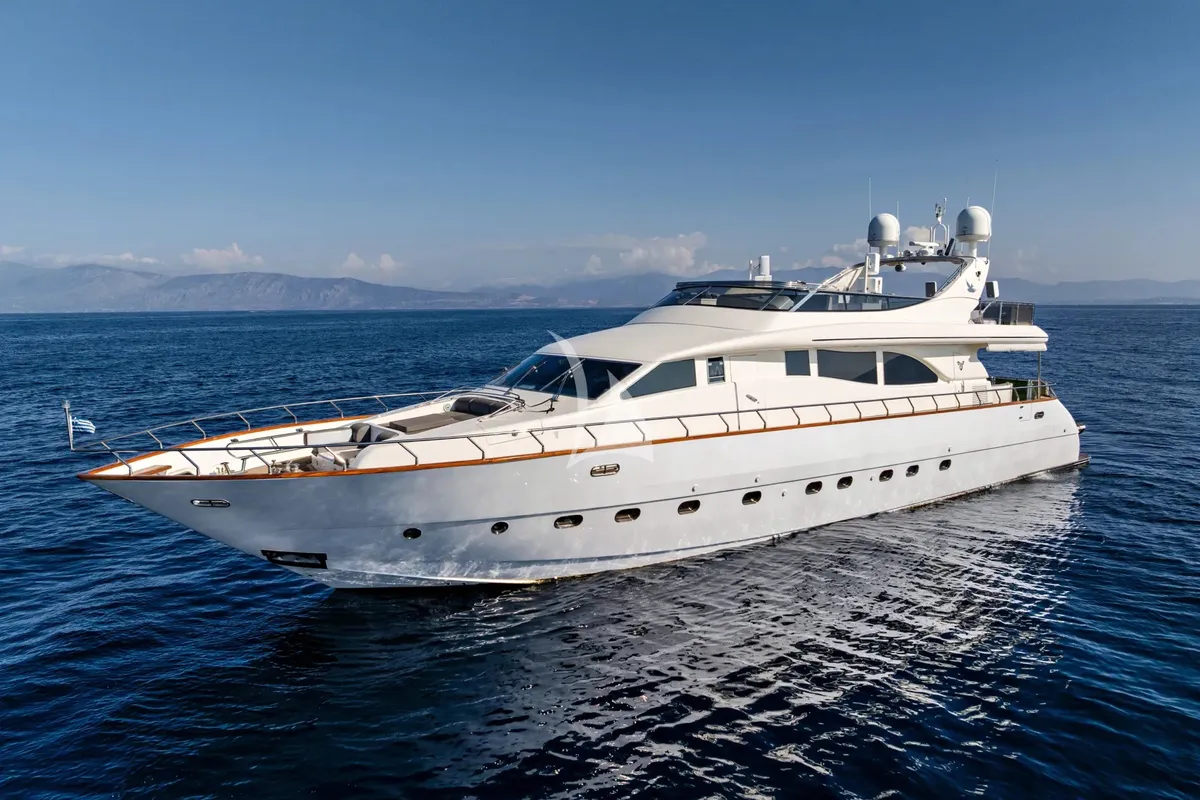 Exterior view of Dream, a Gulet Arno Leopard 27 motor yacht at Athens, Greece