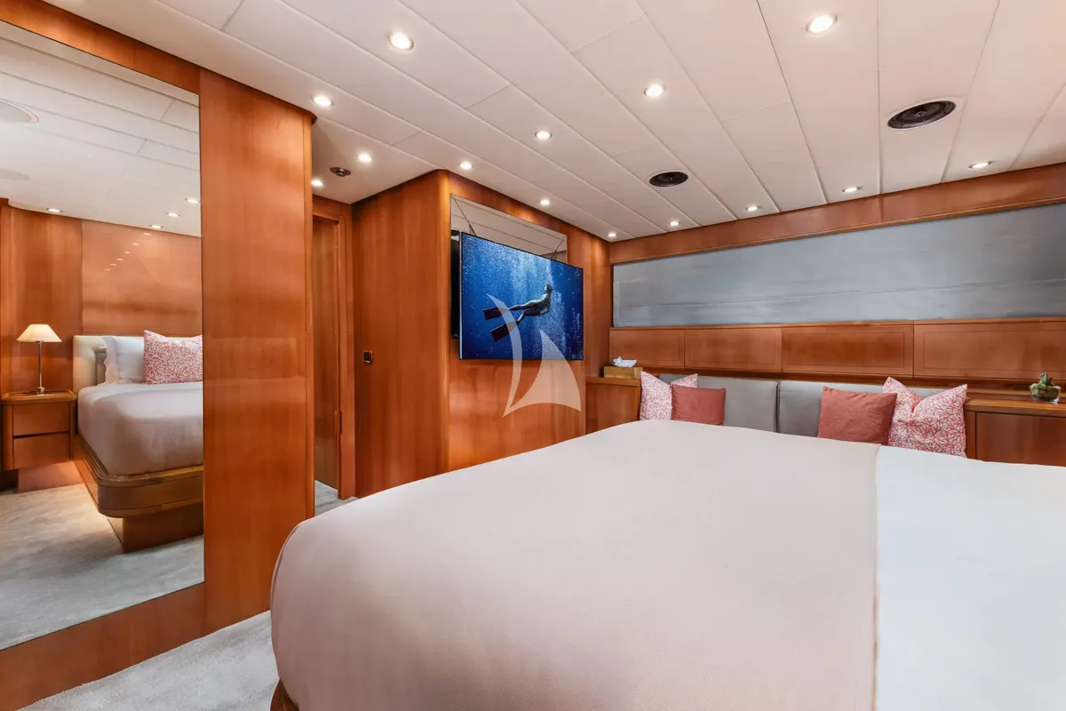 Cabin on Dream, a Gulet Arno Leopard 27 motor yacht at Athens, Greece