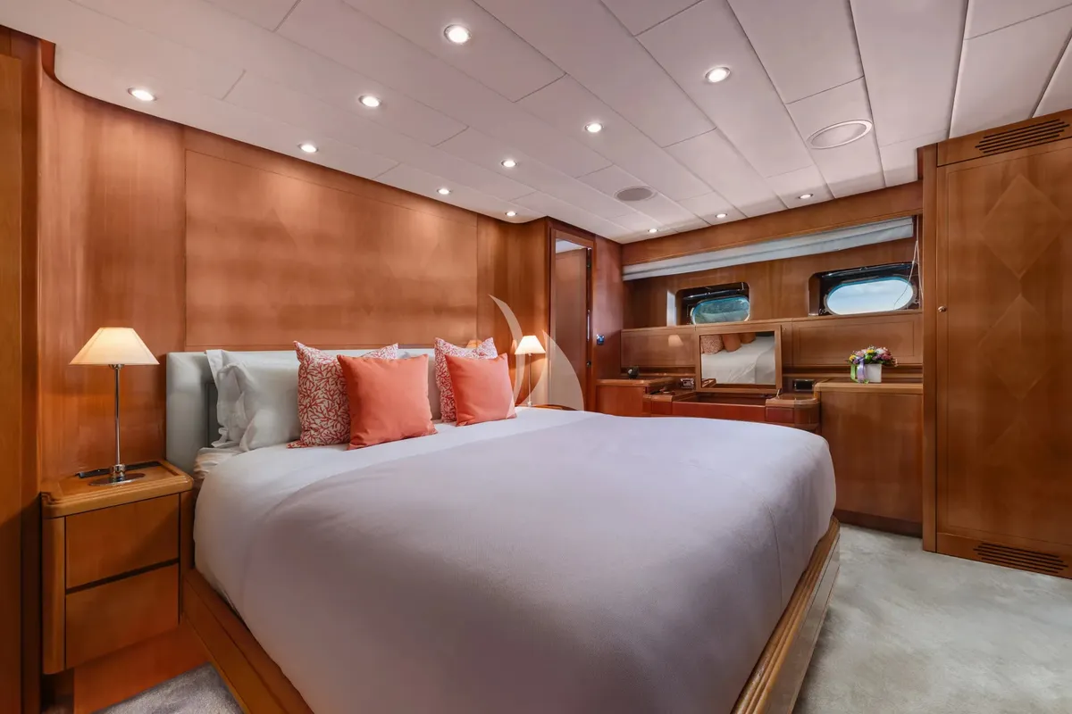 Cabin on Dream, a Gulet Arno Leopard 27 motor yacht at Athens, Greece