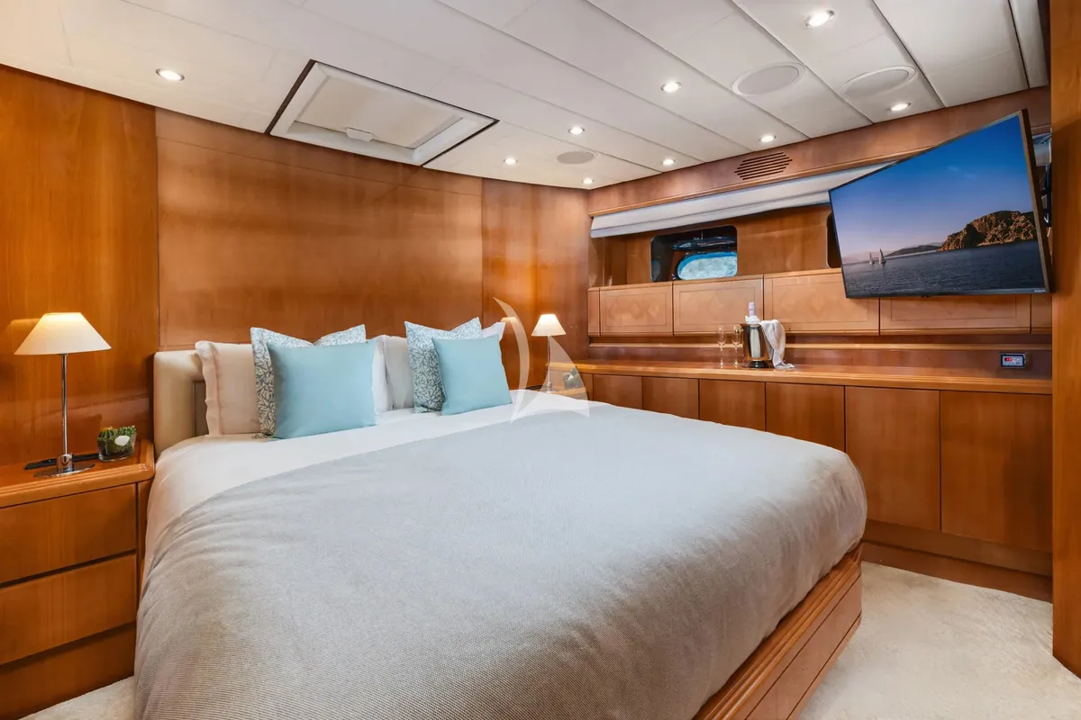 Cabin on Dream, a Gulet Arno Leopard 27 motor yacht at Athens, Greece