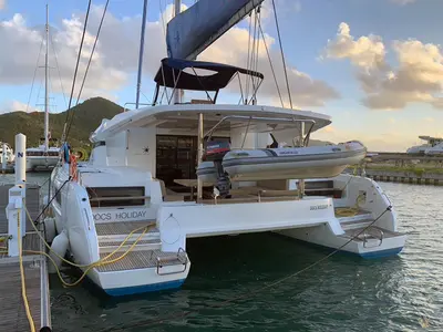 CU Sailing (Docs Holiday), a Lagoon 50 catamaran at Road Town, British Virgin Islands