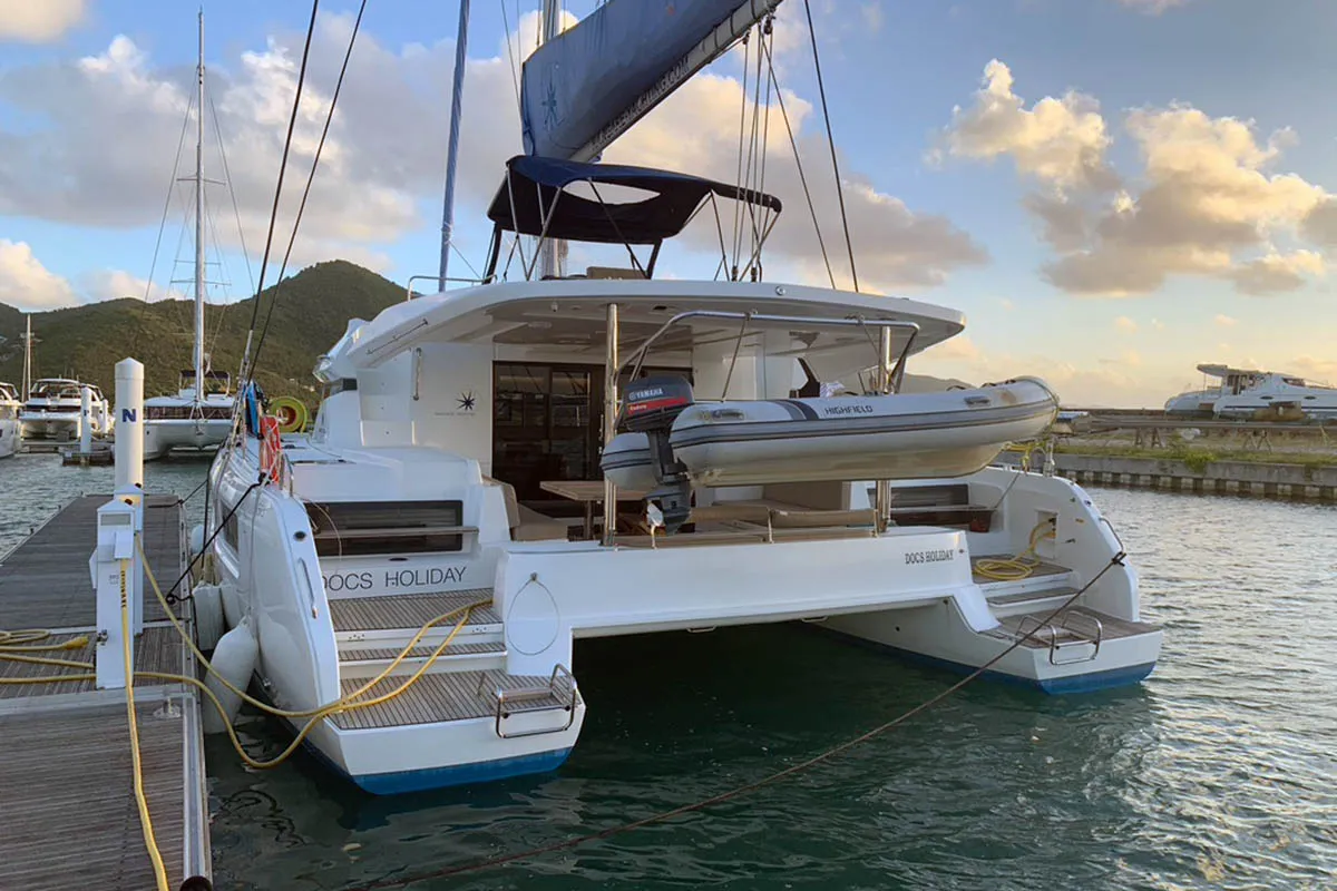 CU Sailing (Docs Holiday), a Lagoon 50 catamaran at Road Town, British Virgin Islands
