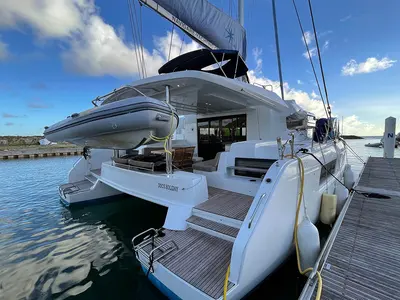 CU Sailing (Docs Holiday), a Lagoon 50 catamaran at Road Town, British Virgin Islands