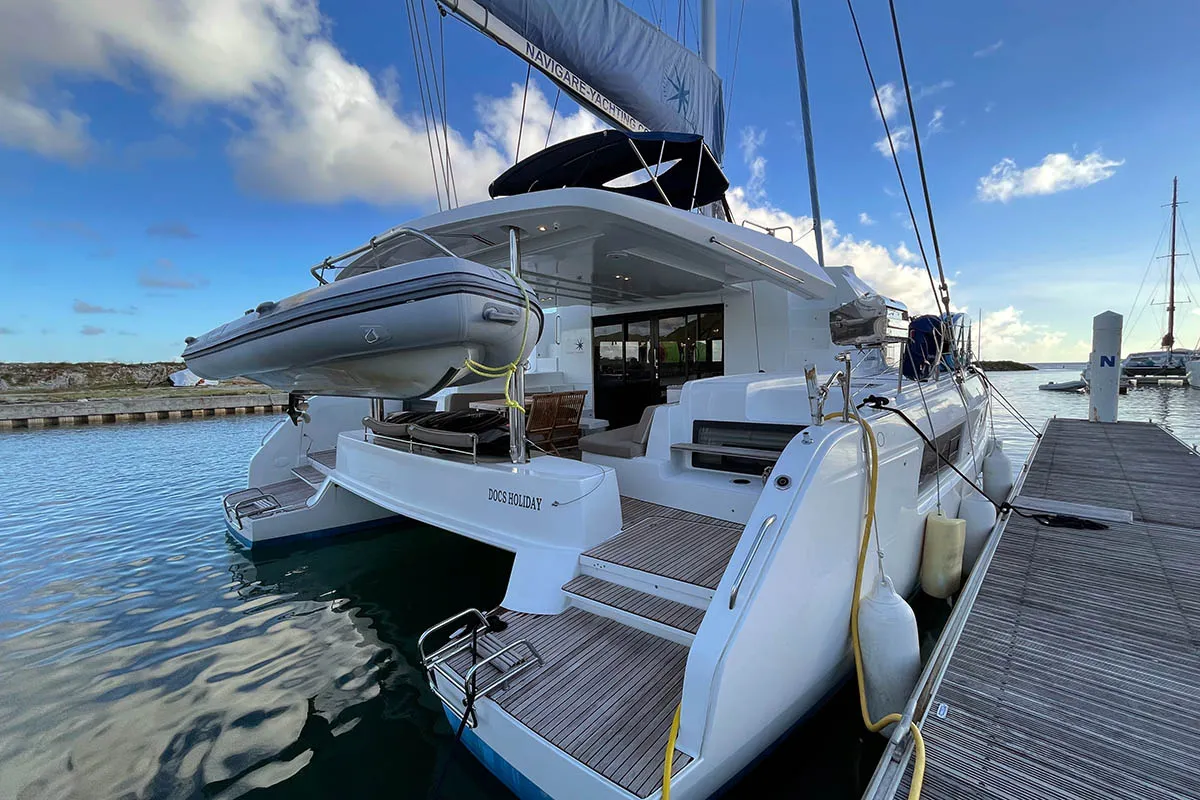 CU Sailing (Docs Holiday), a Lagoon 50 catamaran at Road Town, British Virgin Islands