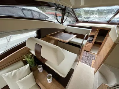 Salon of Kecalu, a Azimut 47 motorboat at Primošten, Croatia