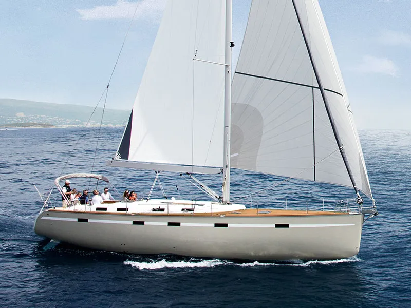 Exterior view of Vivace, a Bavaria 55 Cruiser sailboat at Općina Sukošan, Croatia