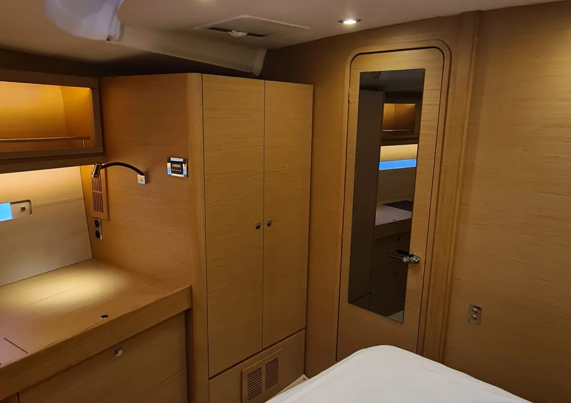 Cabin on Premium, a Dufour 56 Exclusive sailboat at Castellammare del Golfo, Italy