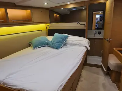 Cabin on Premium, a Dufour 56 Exclusive sailboat at Castellammare del Golfo, Italy